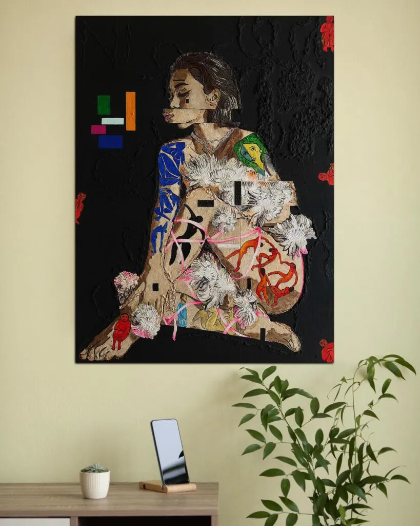 Matisse Dreams — original pop art painting by PRAKORIN, detail 3