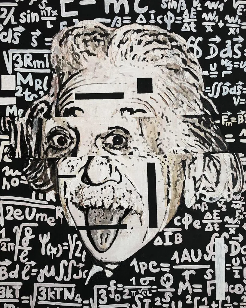 1922-2022 diptych — original pop art painting by PRAKORIN, detail 3
