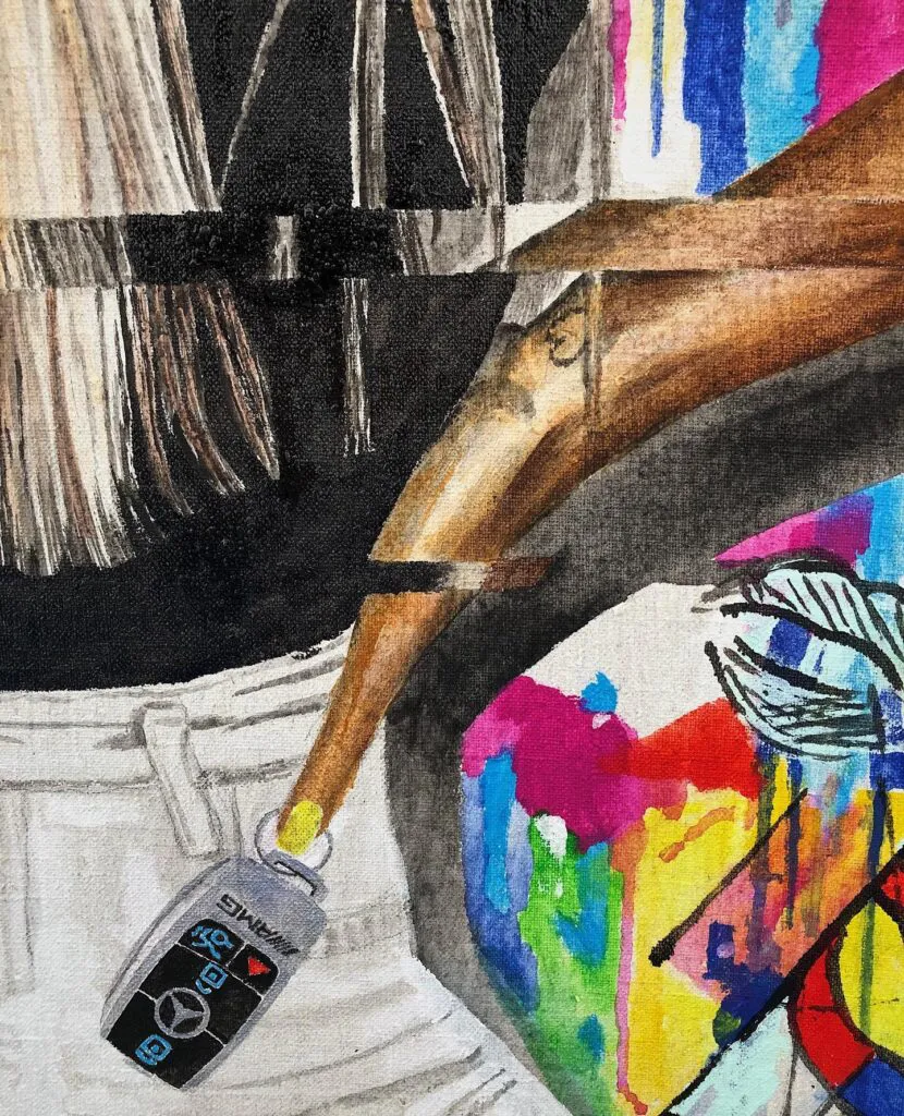 Alpha and Omega — original pop art painting by PRAKORIN, detail 2