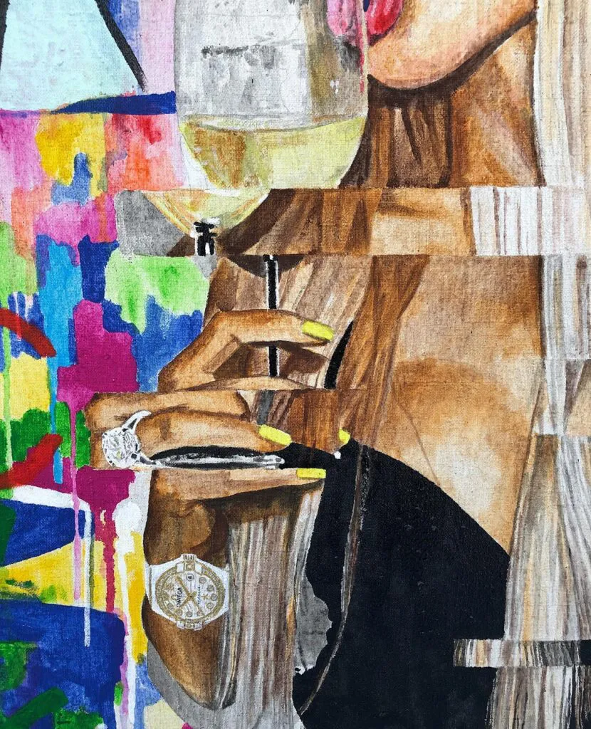 Alpha and Omega — original pop art painting by PRAKORIN, detail 3