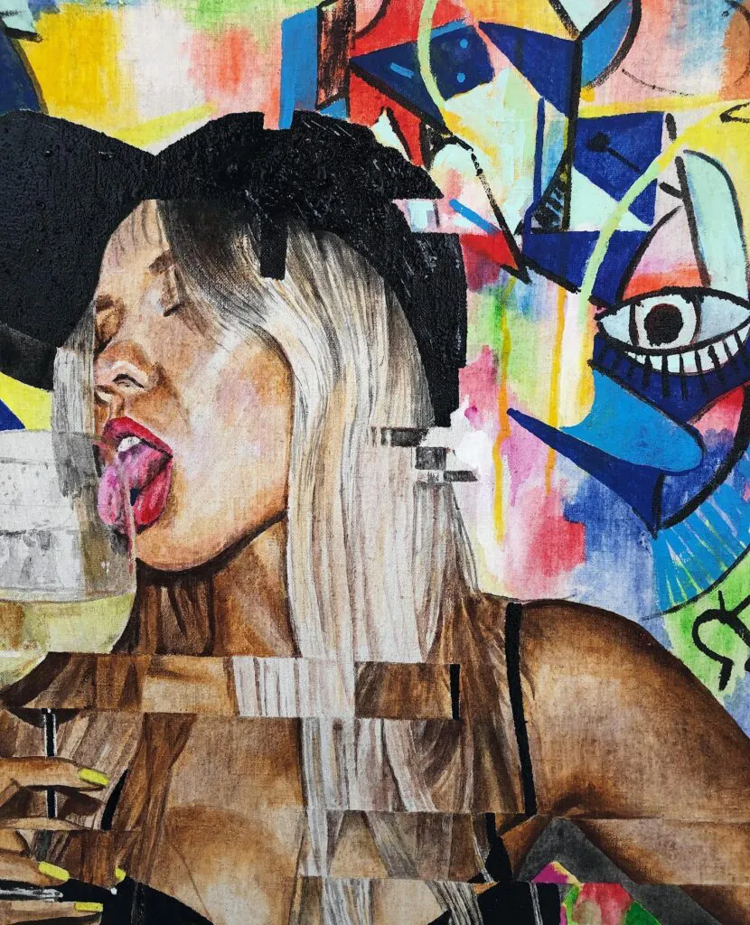 Alpha and Omega — original pop art painting by PRAKORIN, detail 4