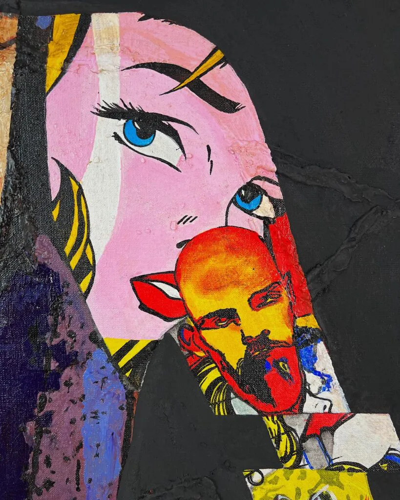 Andy Warhol's Dreams — original pop art painting by PRAKORIN, detail 2