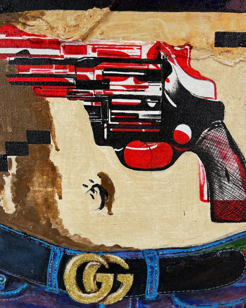 Andy Warhol's Dreams — original pop art painting by PRAKORIN, detail 4