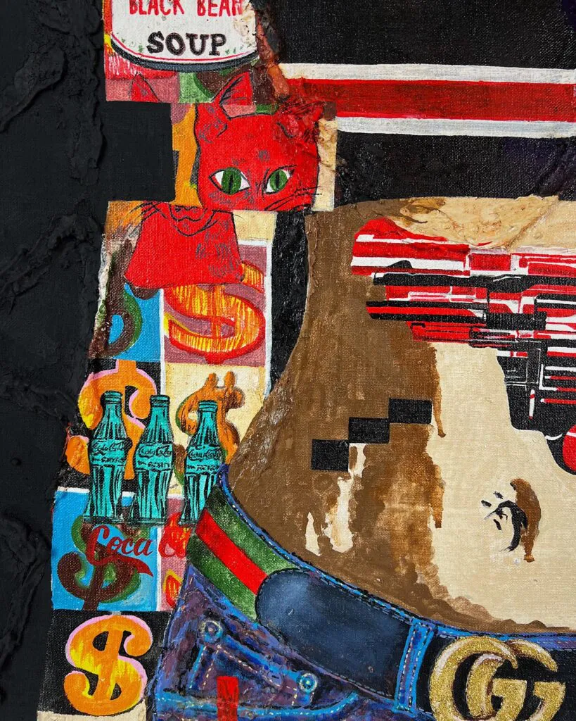 Andy Warhol's Dreams — original pop art painting by PRAKORIN, detail 6