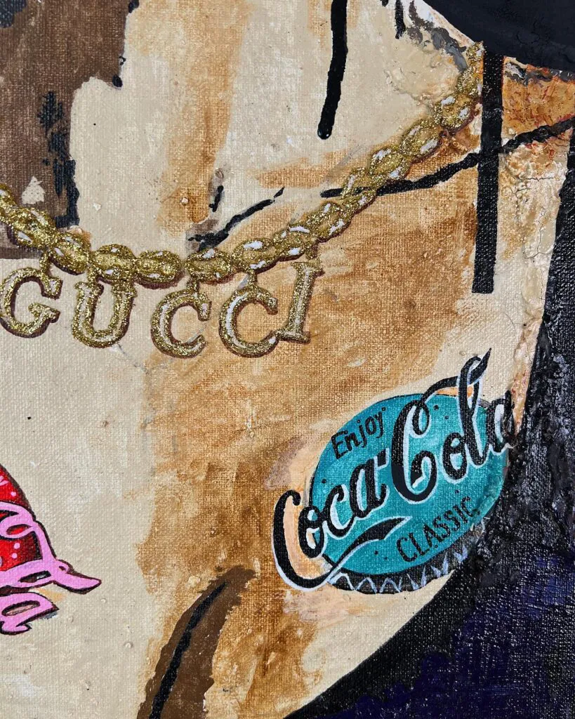 Andy Warhol's Dreams — original pop art painting by PRAKORIN, detail 7