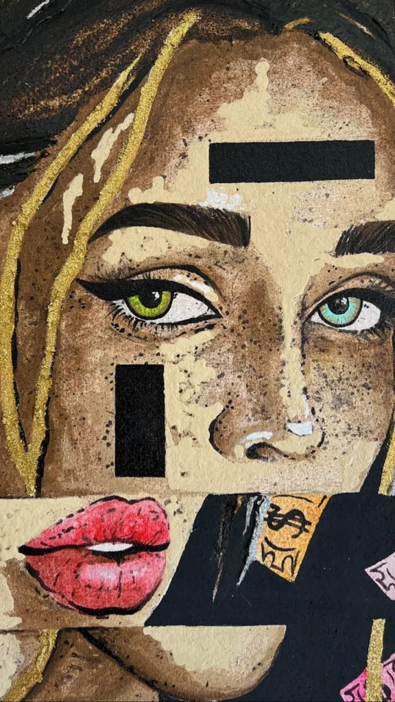 Andy Warhol's Dreams — original pop art painting by PRAKORIN, detail 10