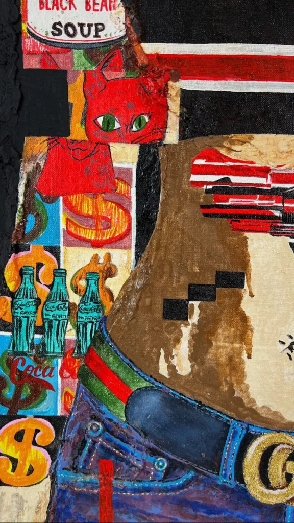 Andy Warhol's Dreams — original pop art painting by PRAKORIN, detail 12