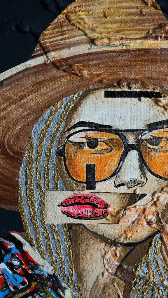 Basquiat Dreams — original pop art painting by PRAKORIN, detail 10