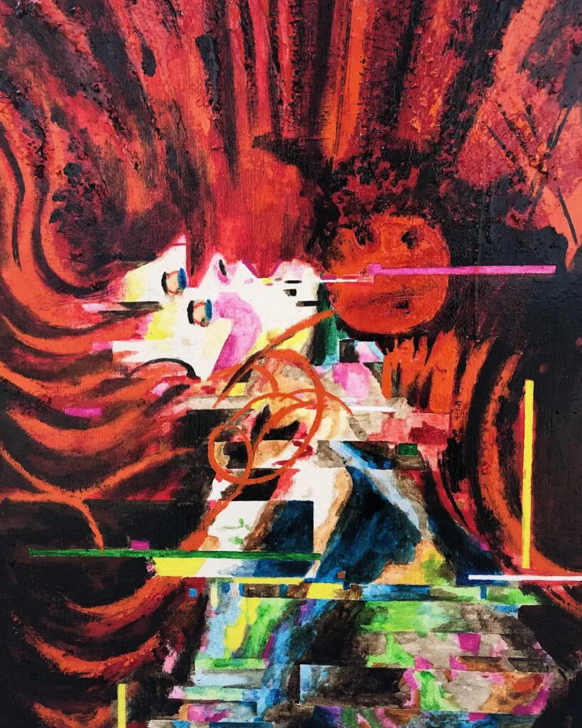 Desire 02 — original pop art painting by PRAKORIN, detail 3