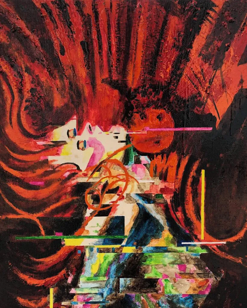 Desire 02 — original pop art painting by PRAKORIN, detail 4