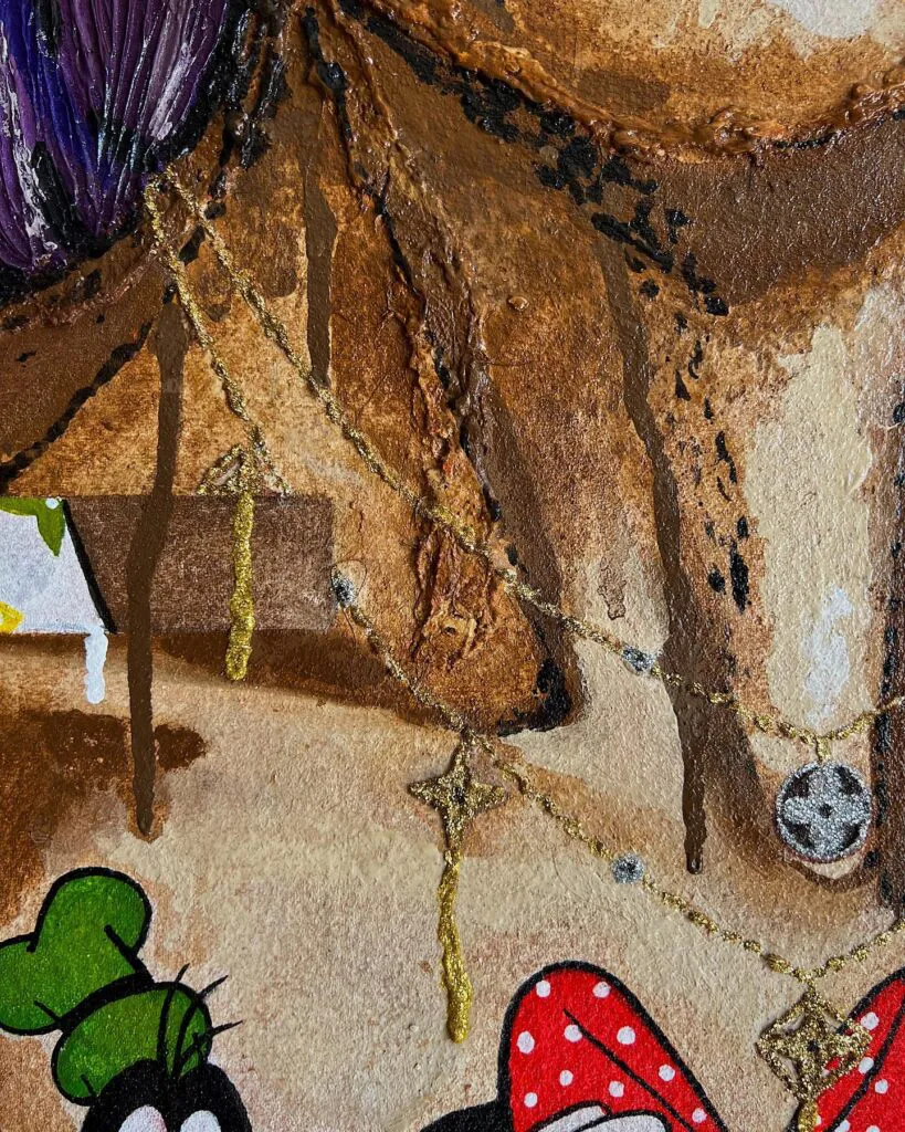Disney Dreams — original pop art painting by PRAKORIN, detail 1
