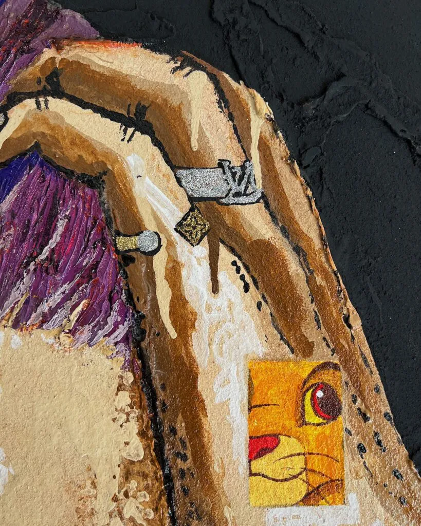 Disney Dreams — original pop art painting by PRAKORIN, detail 3