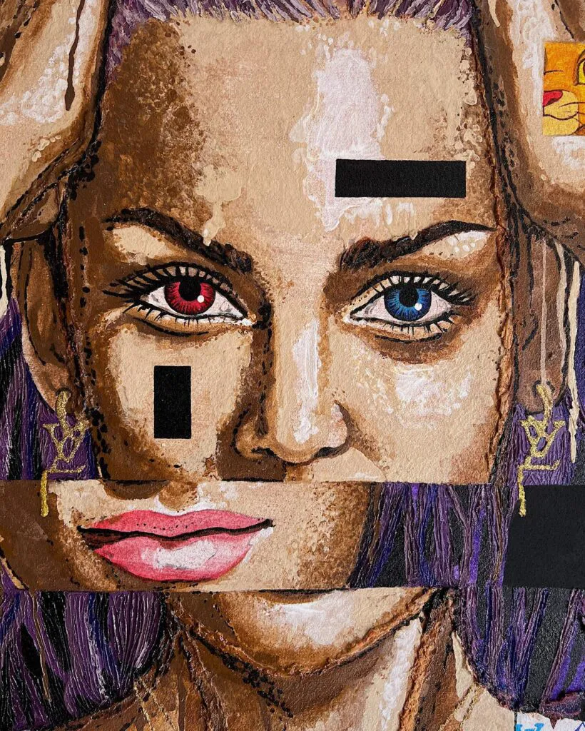 Disney Dreams — original pop art painting by PRAKORIN, detail 5