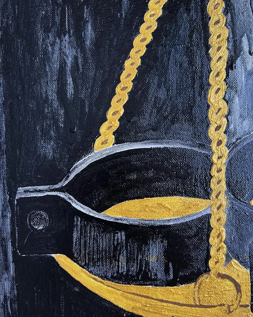 Dnipro is offices — original pop art painting by PRAKORIN, detail 6