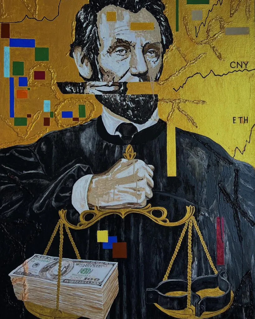 Dnipro is offices — original pop art painting by PRAKORIN