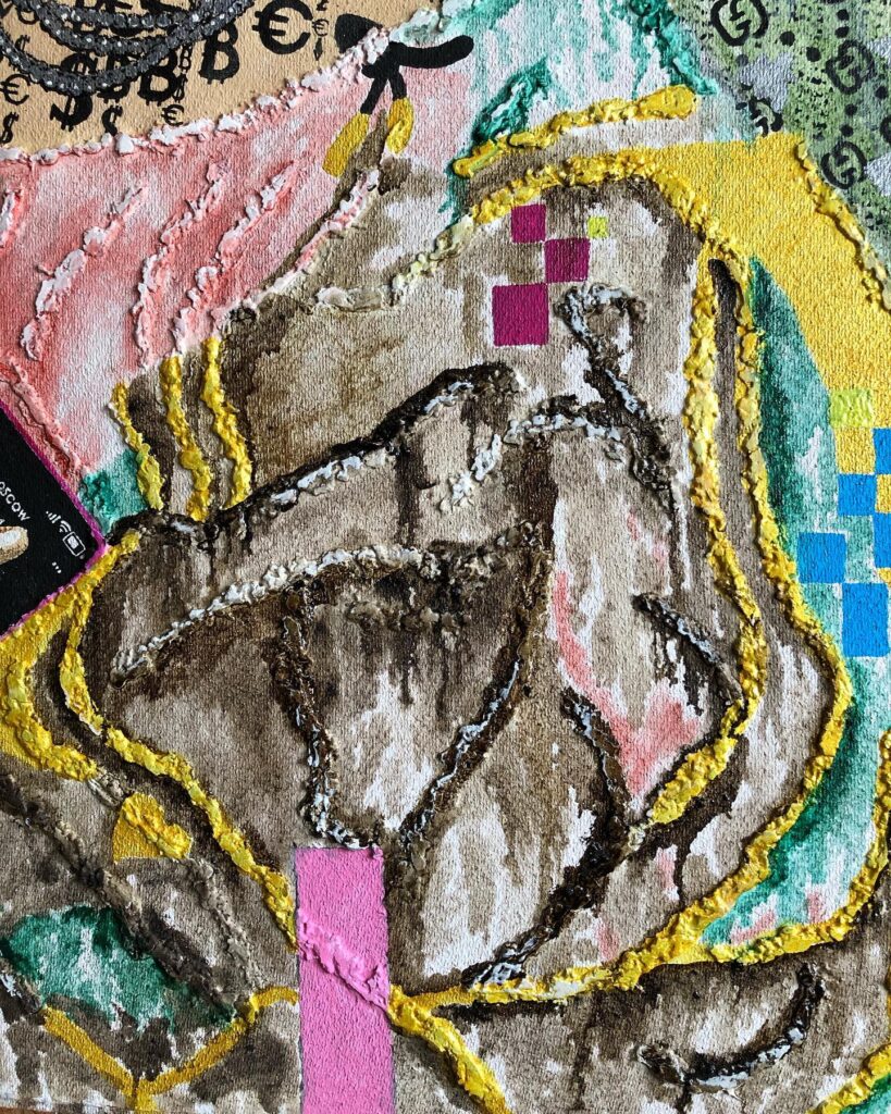 Donna Darvol — original pop art painting by PRAKORIN, detail 6