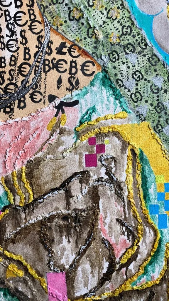 Donna Darvol — original pop art painting by PRAKORIN, detail 10