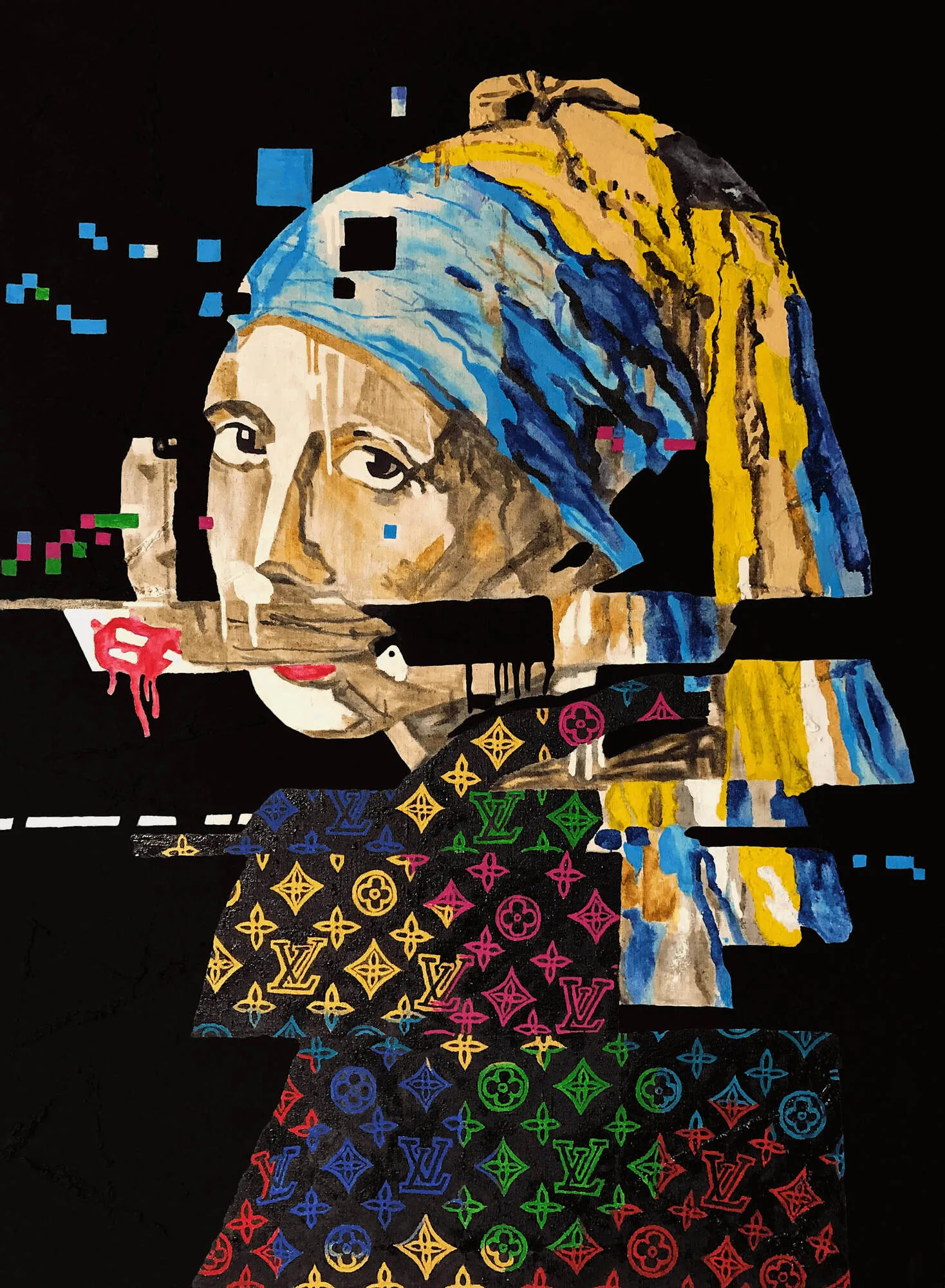 Girl with a Pearl Earring (1) — hand-finished lithograph by PRAKORIN