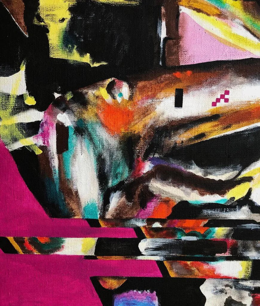 I see you — original pop art painting by PRAKORIN, detail 3