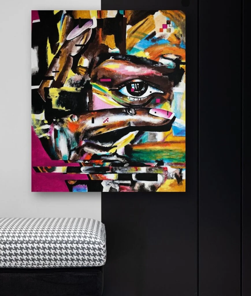 I see you — original pop art painting by PRAKORIN, detail 4