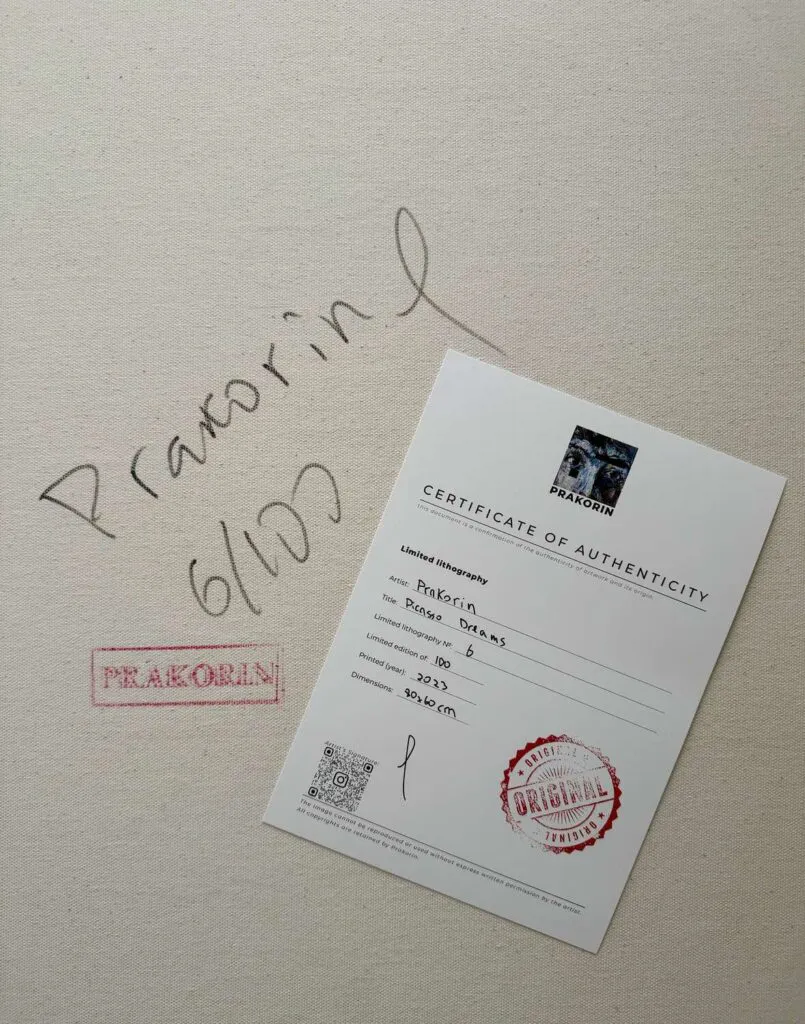№1 — hand-finished lithograph by PRAKORIN — photo 4