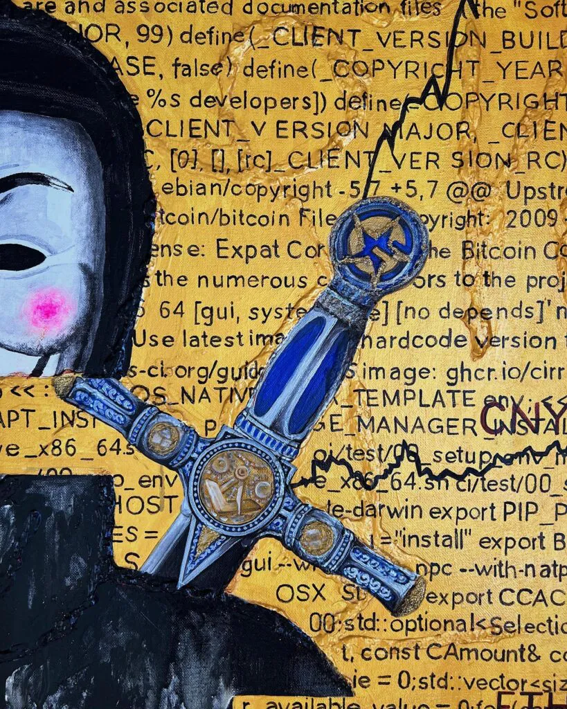 Last One — original pop art painting by PRAKORIN, detail 1
