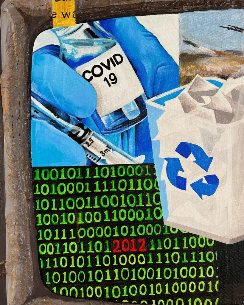 Last One — original pop art painting by PRAKORIN, detail 2