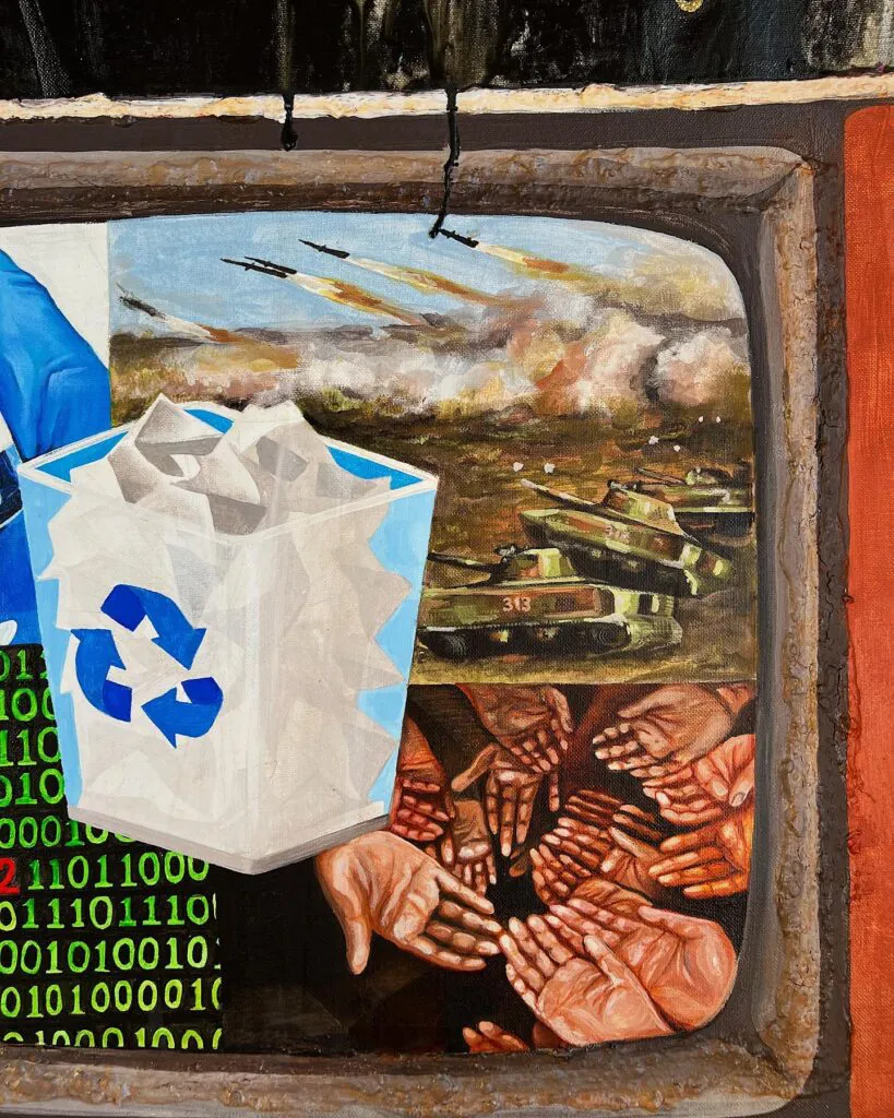 Last One — original pop art painting by PRAKORIN, detail 6