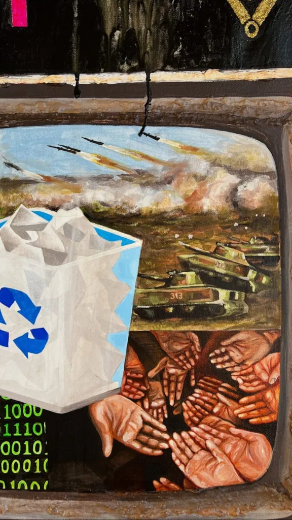 Last One — original pop art painting by PRAKORIN, detail 9