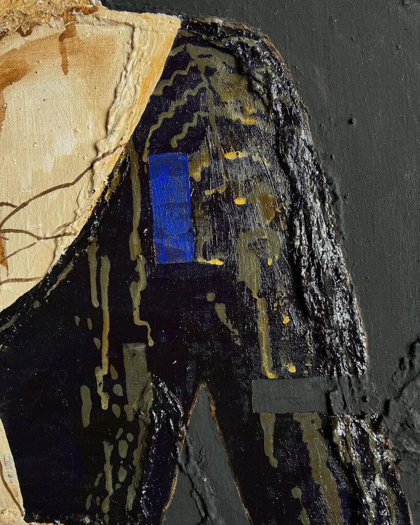 Leonardo Da Vinci Dreams — original pop art painting by PRAKORIN, detail 9