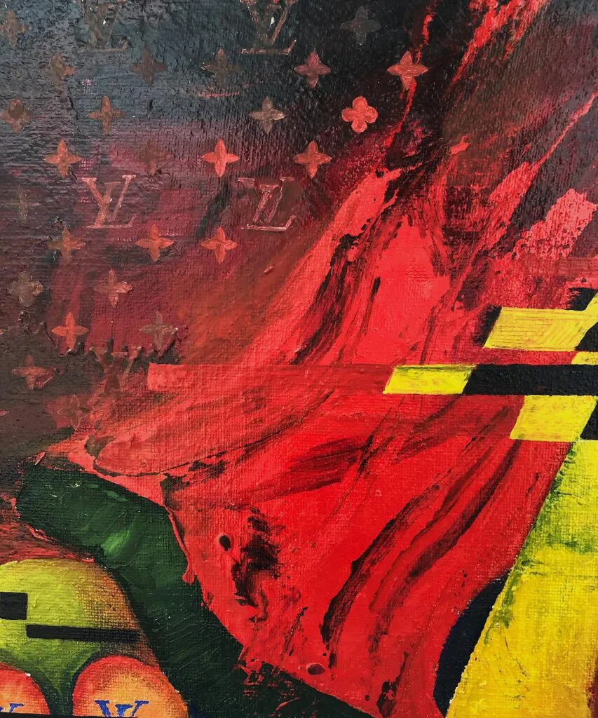 LOUIS — original pop art painting by PRAKORIN, detail 3