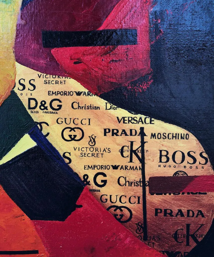 LOUIS — original pop art painting by PRAKORIN, detail 4