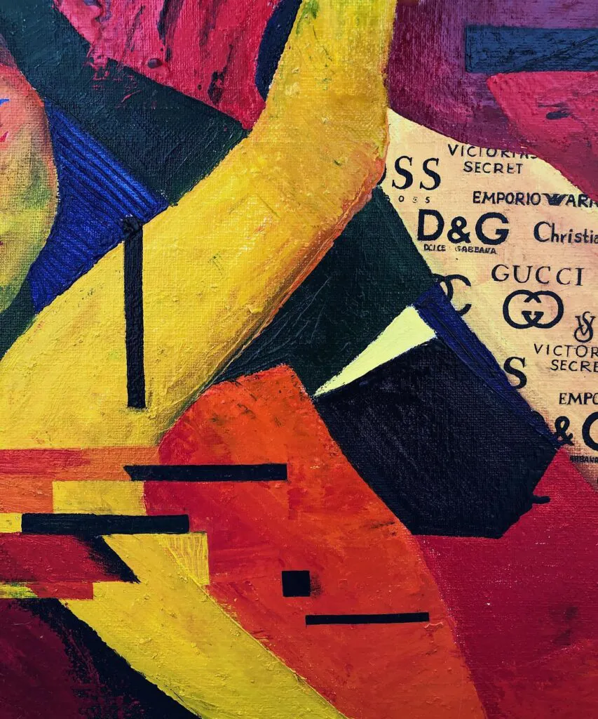 LOUIS — original pop art painting by PRAKORIN, detail 5
