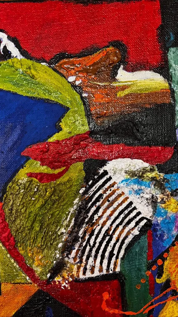 LOUIS — original pop art painting by PRAKORIN, detail 6