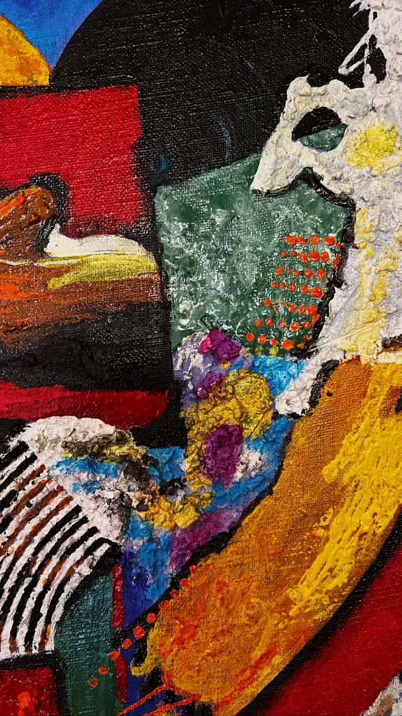 LOUIS — original pop art painting by PRAKORIN, detail 7
