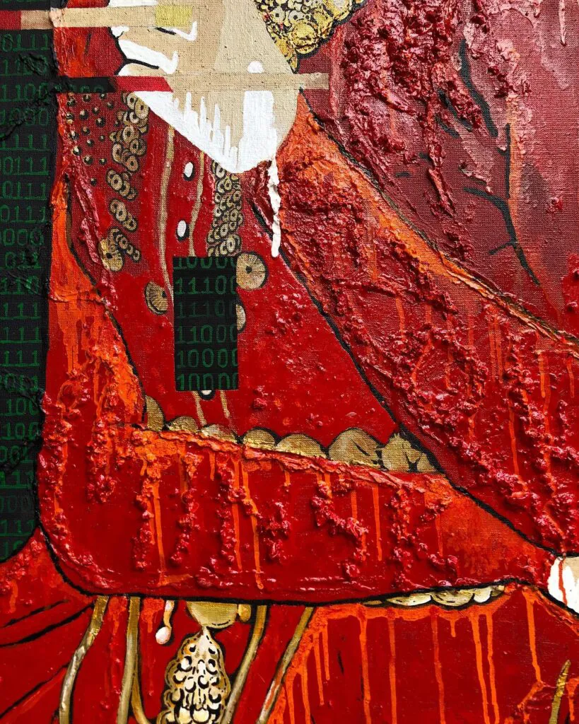Made in China — original pop art painting by PRAKORIN, detail 2