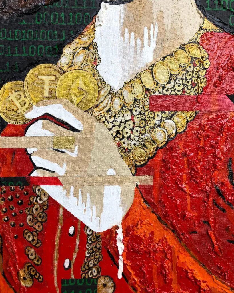 Made in China — original pop art painting by PRAKORIN, detail 5