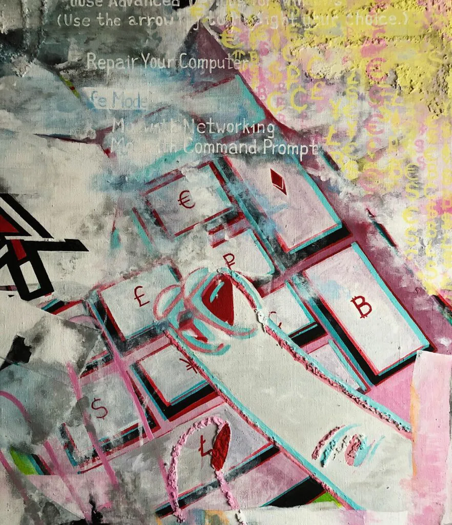Metaverse — original pop art painting by PRAKORIN, detail 2