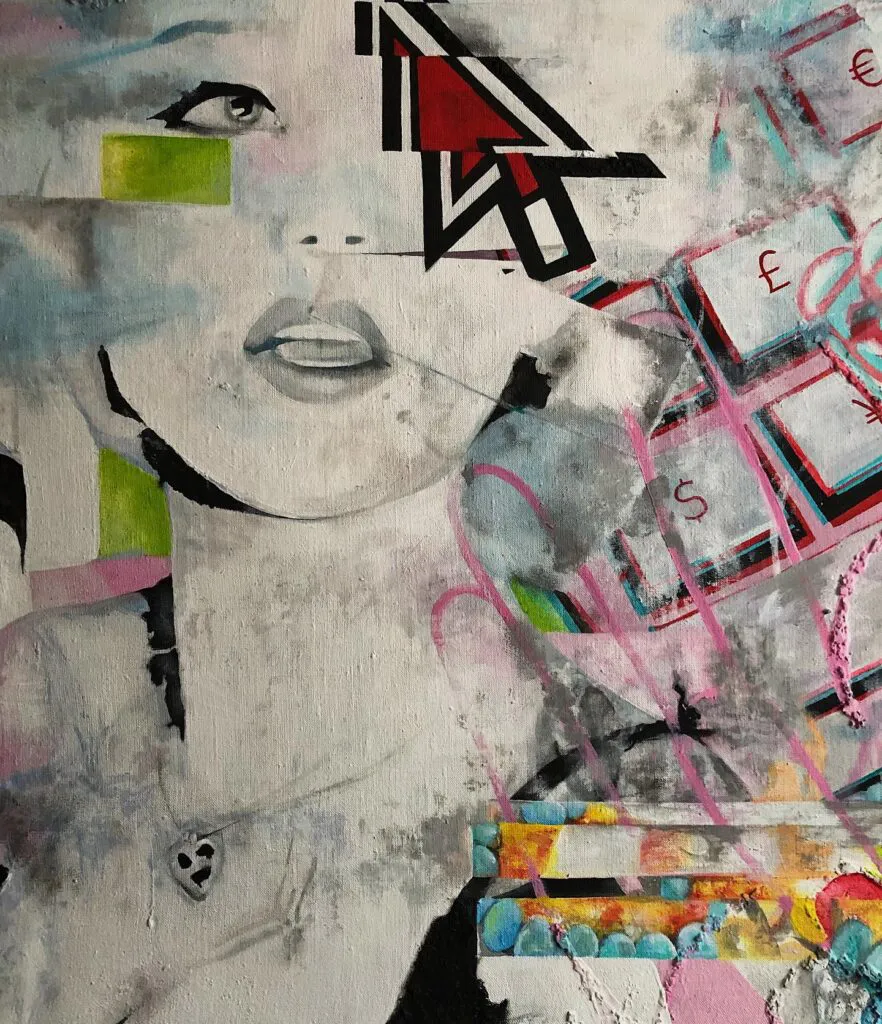 Metaverse — original pop art painting by PRAKORIN, detail 3