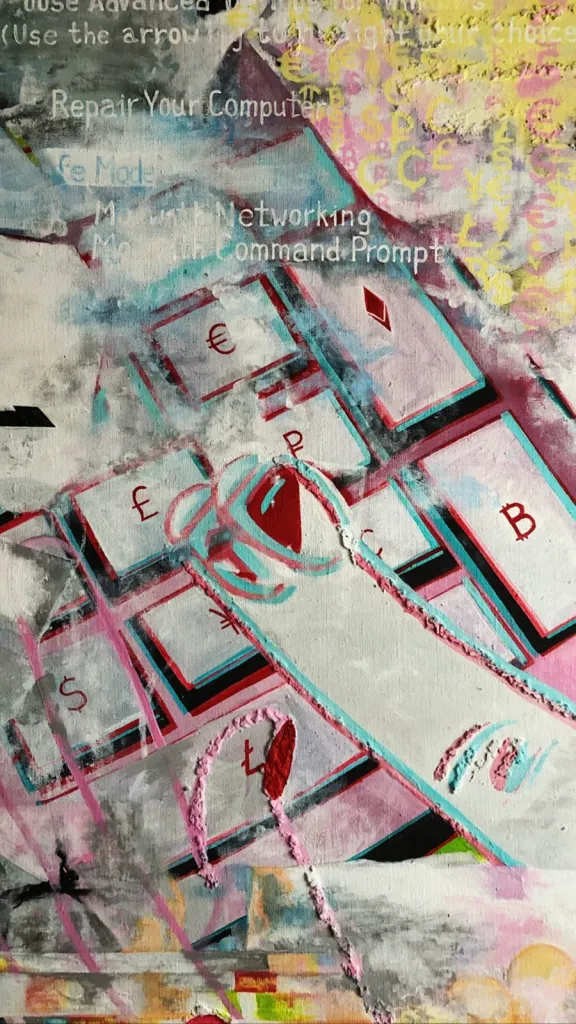 Metaverse — original pop art painting by PRAKORIN, detail 5