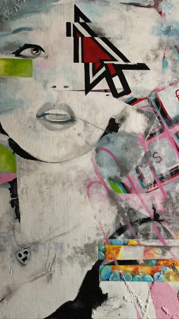 Metaverse — original pop art painting by PRAKORIN, detail 6