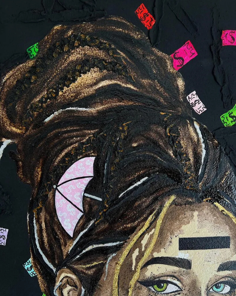 Monopoly Dreams — original pop art painting by PRAKORIN, detail 2