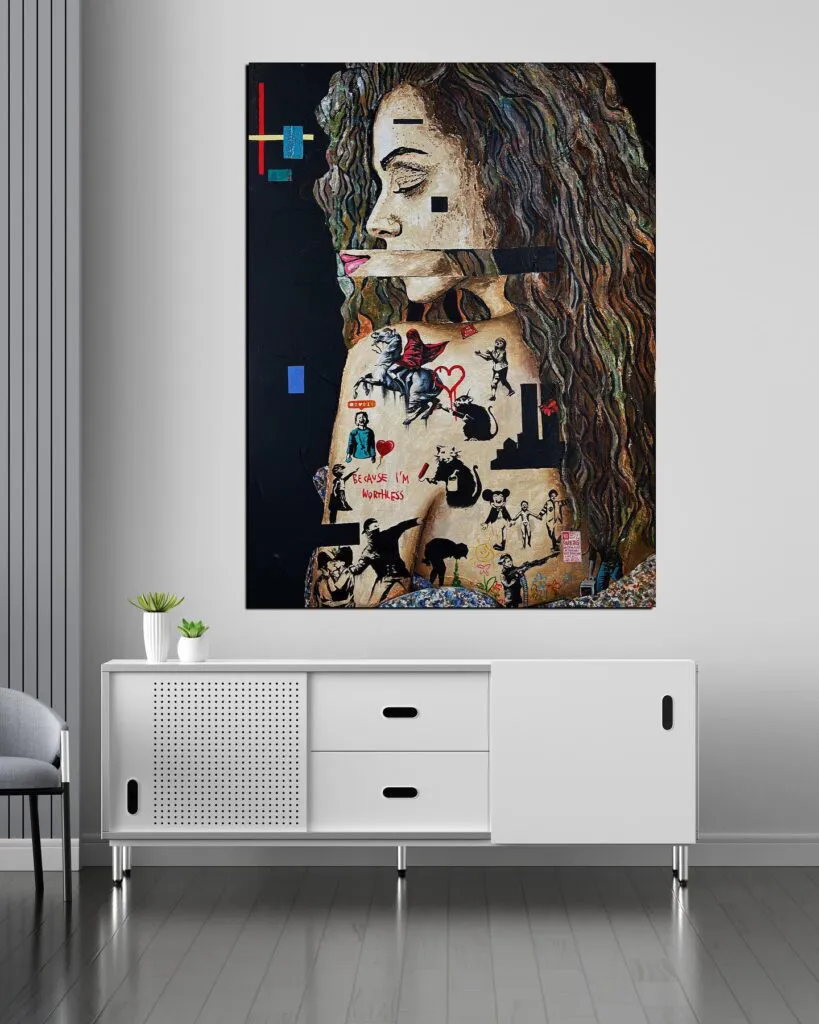 № 1 — original pop art painting by PRAKORIN, detail 2
