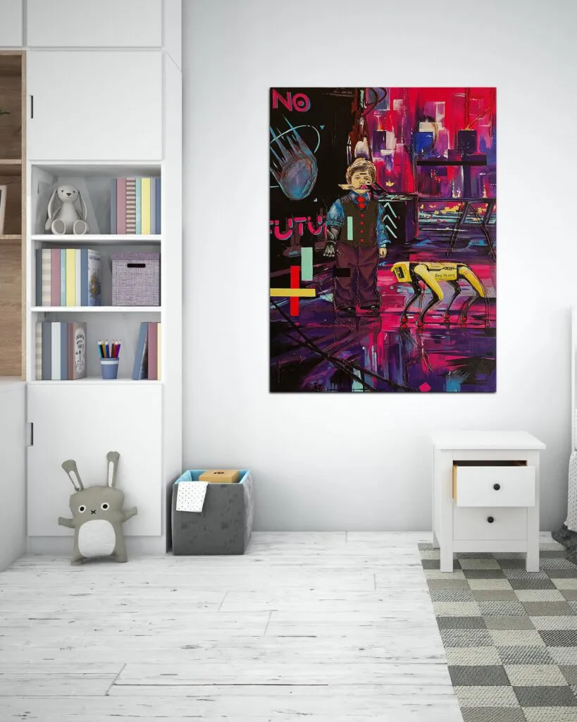 No Future — original pop art painting by PRAKORIN, detail 2