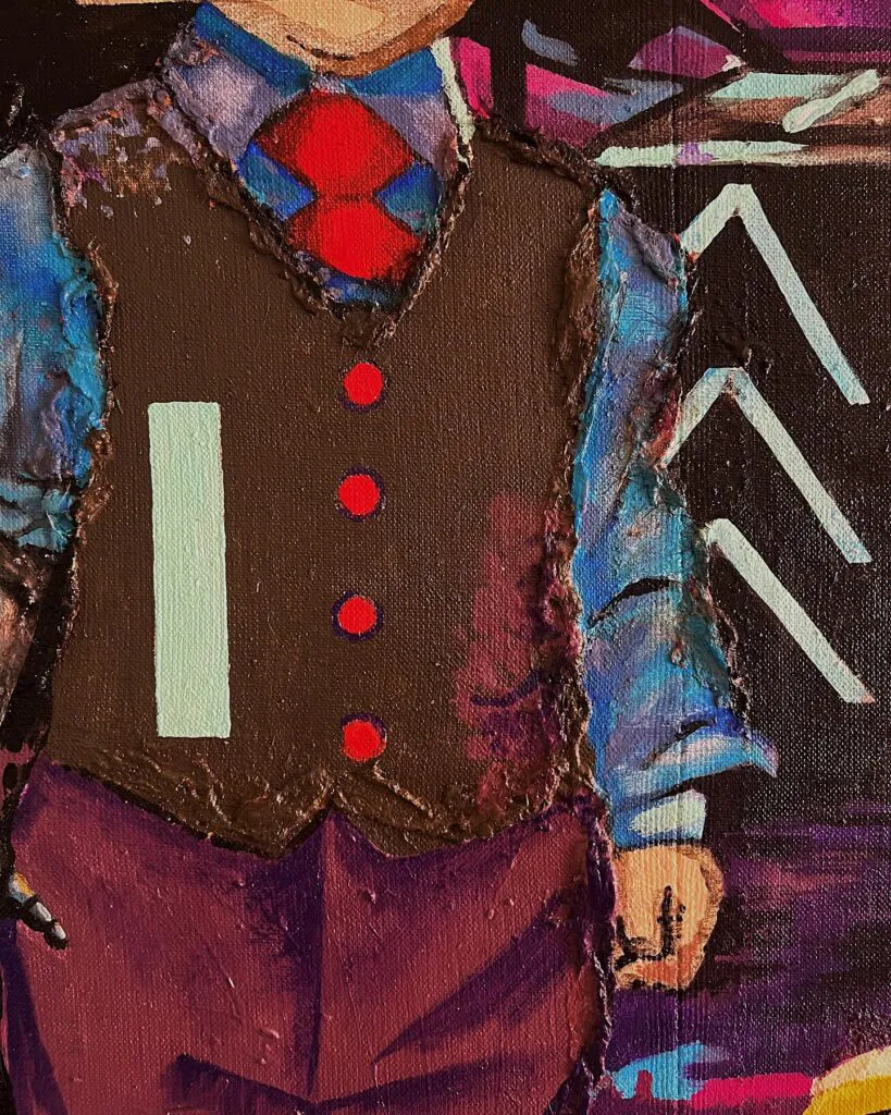 No Future — original pop art painting by PRAKORIN, detail 3
