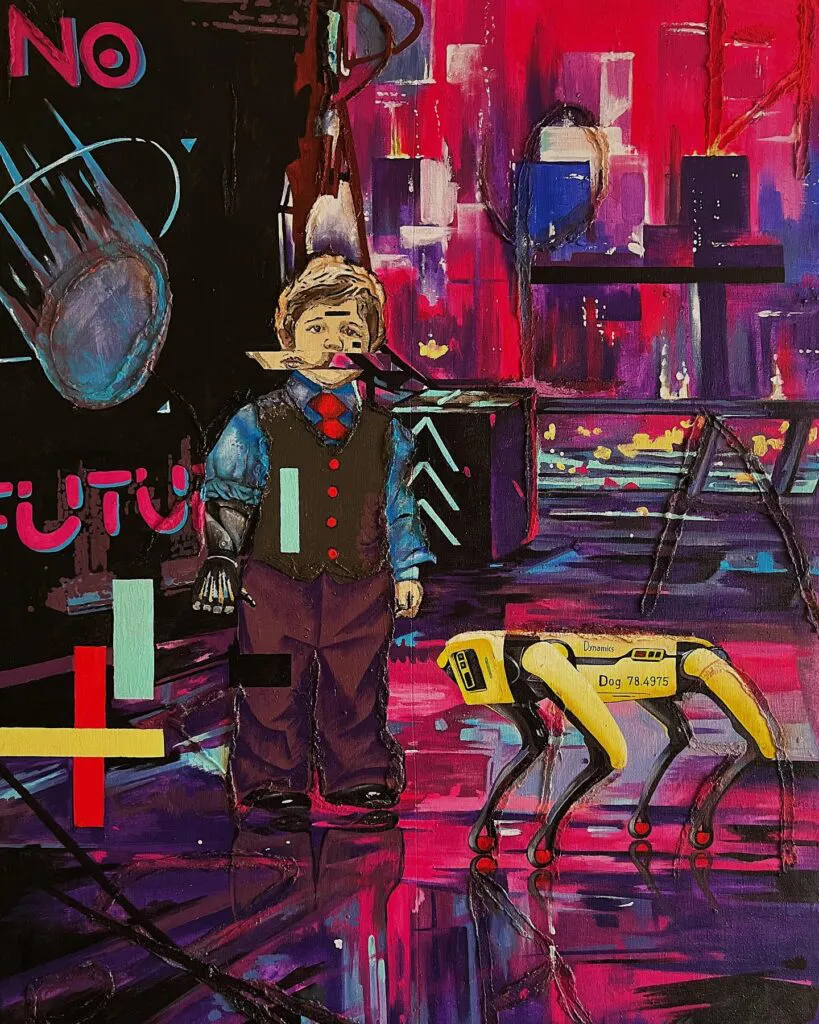 No Future — original pop art painting by PRAKORIN