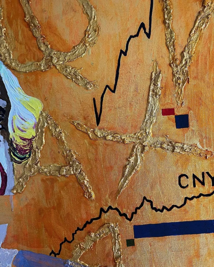 nosreffeJ samohT — original pop art painting by PRAKORIN, detail 3