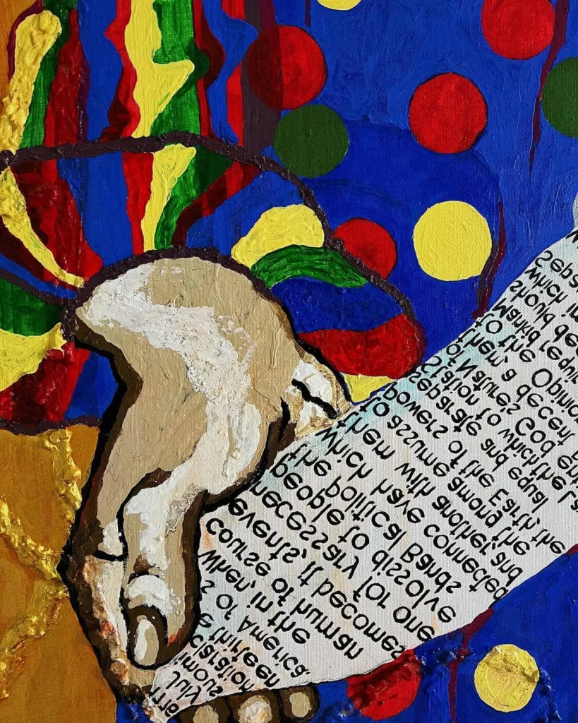 nosreffeJ samohT — original pop art painting by PRAKORIN, detail 4