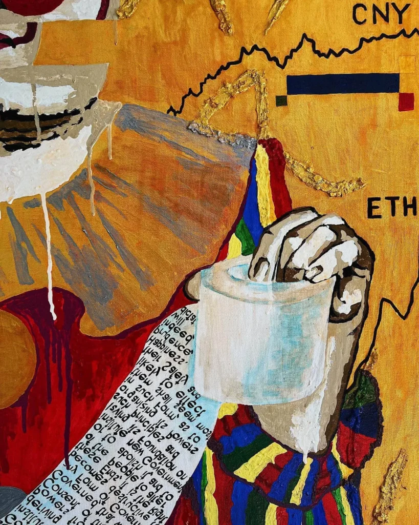 nosreffeJ samohT — original pop art painting by PRAKORIN, detail 5