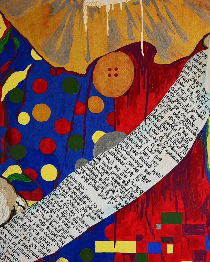 nosreffeJ samohT — original pop art painting by PRAKORIN, detail 6